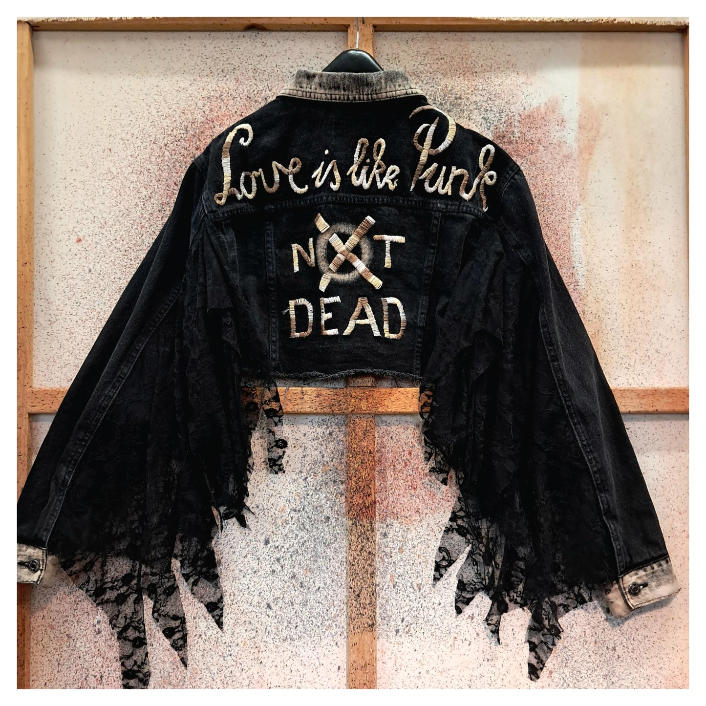 'love is like punk' DENIM JACKET