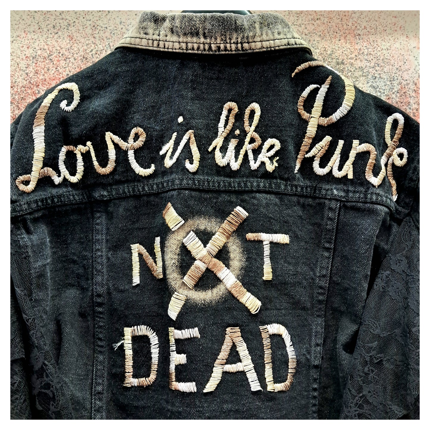 'love is like punk' DENIM JACKET