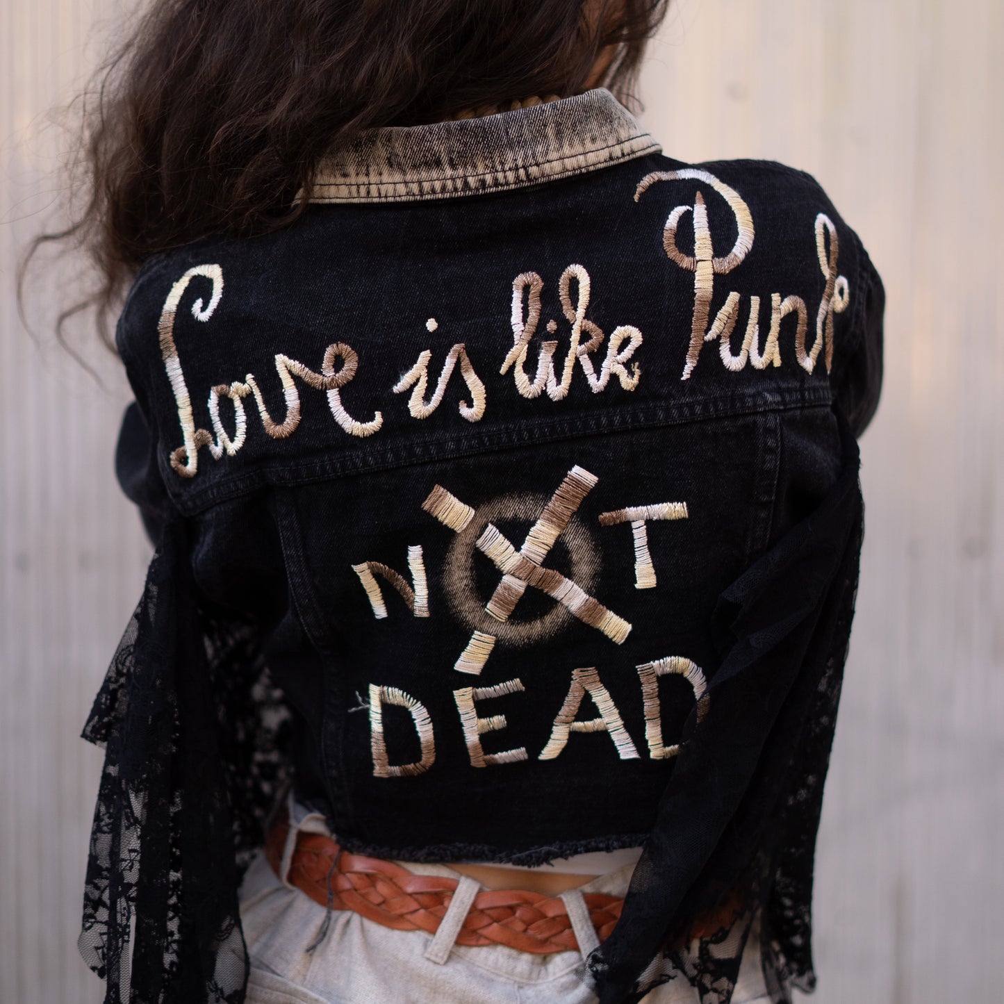 'love is like punk' DENIM JACKET