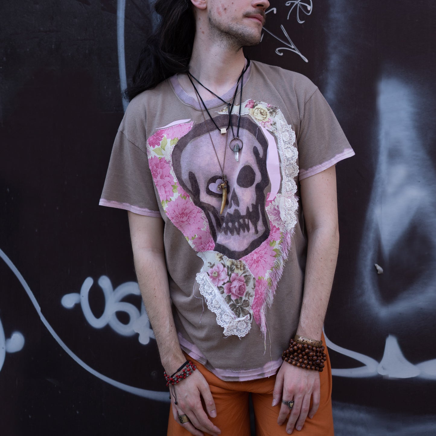 'love is like punk' PACHWORK T-SHIRT