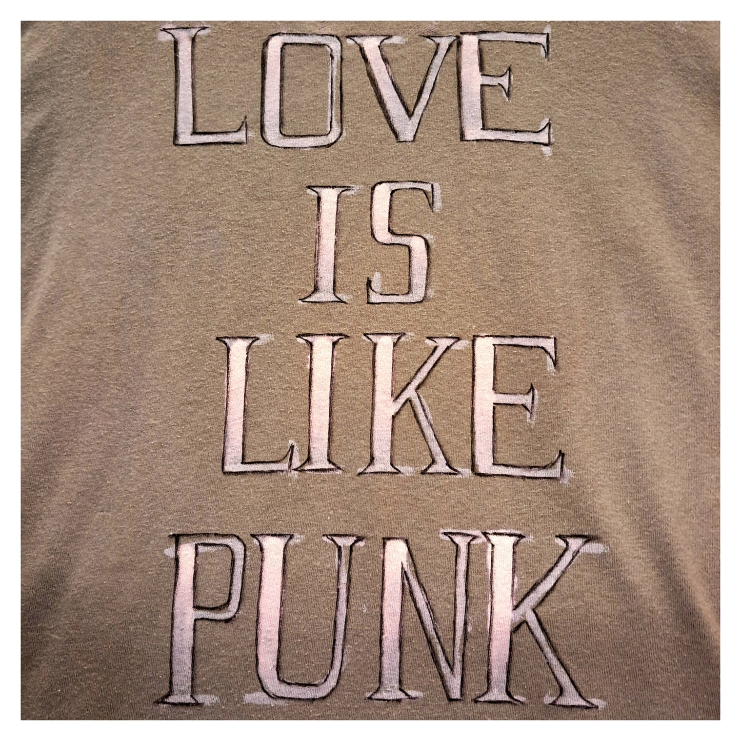 'love is like punk' PACHWORK T-SHIRT