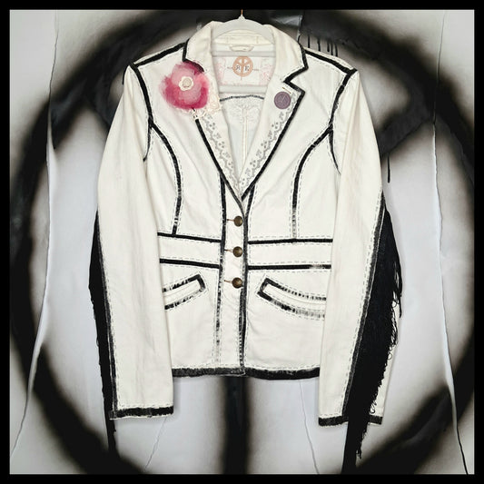 'LOVE IS LIKE PUNK' DENIM JACKET