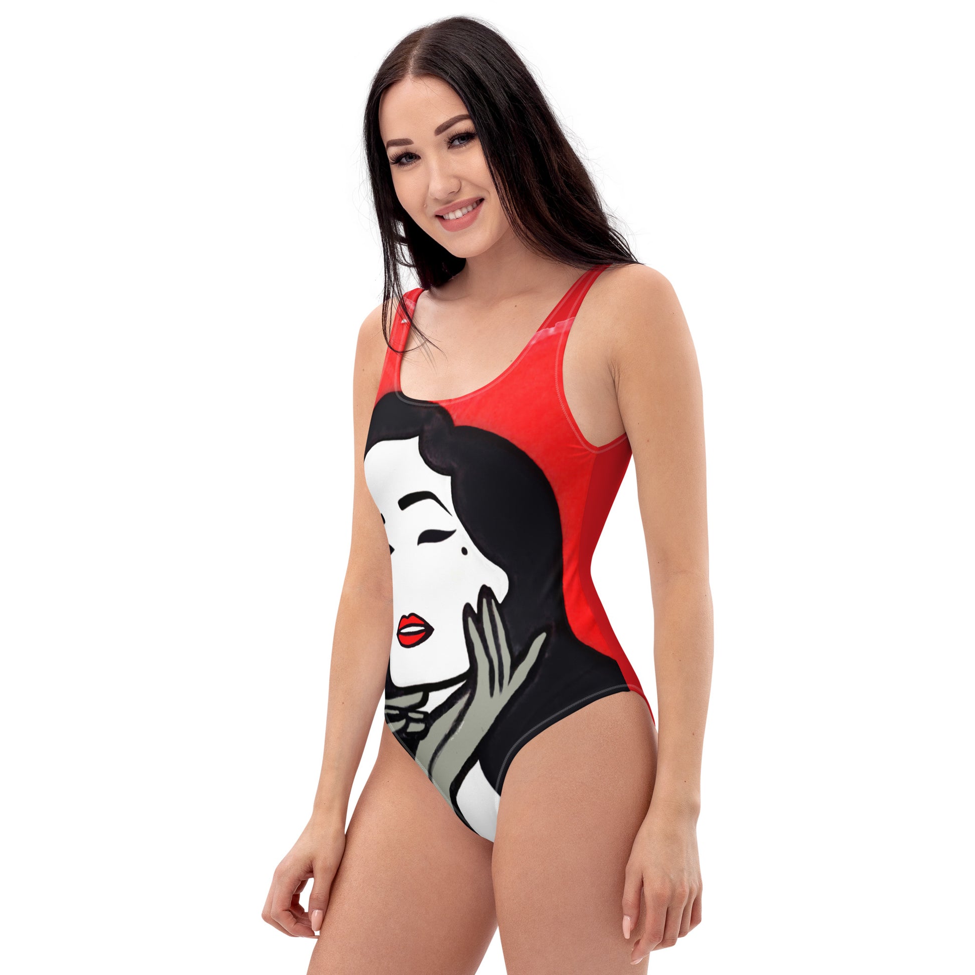 Dita von Teese "hot red" one-piece swimsuit 1 Poisoned Divas
