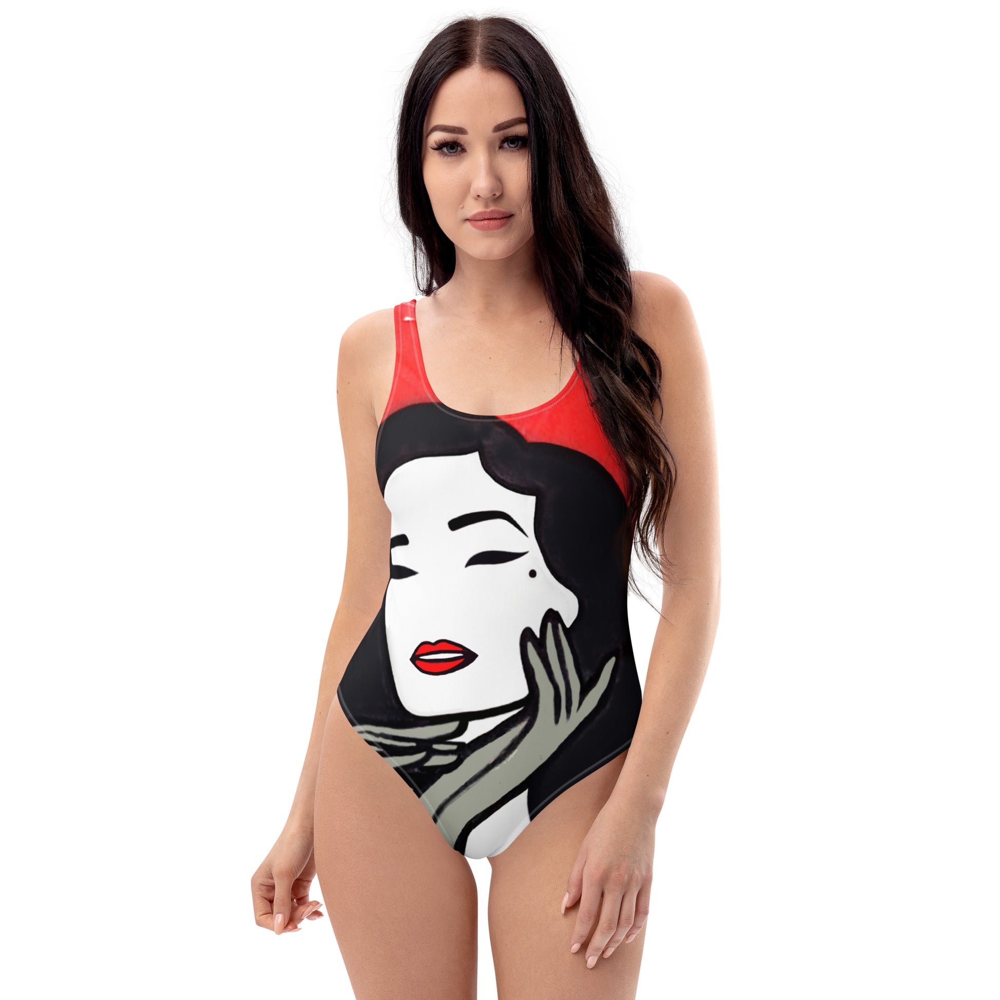 Dita von Teese "hot red" one-piece swimsuit 2 Poisoned Divas
