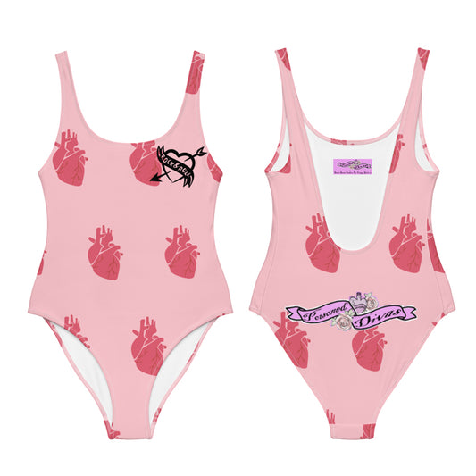 Poisoned Divas "hardcore hearts" one-piece swimsuit