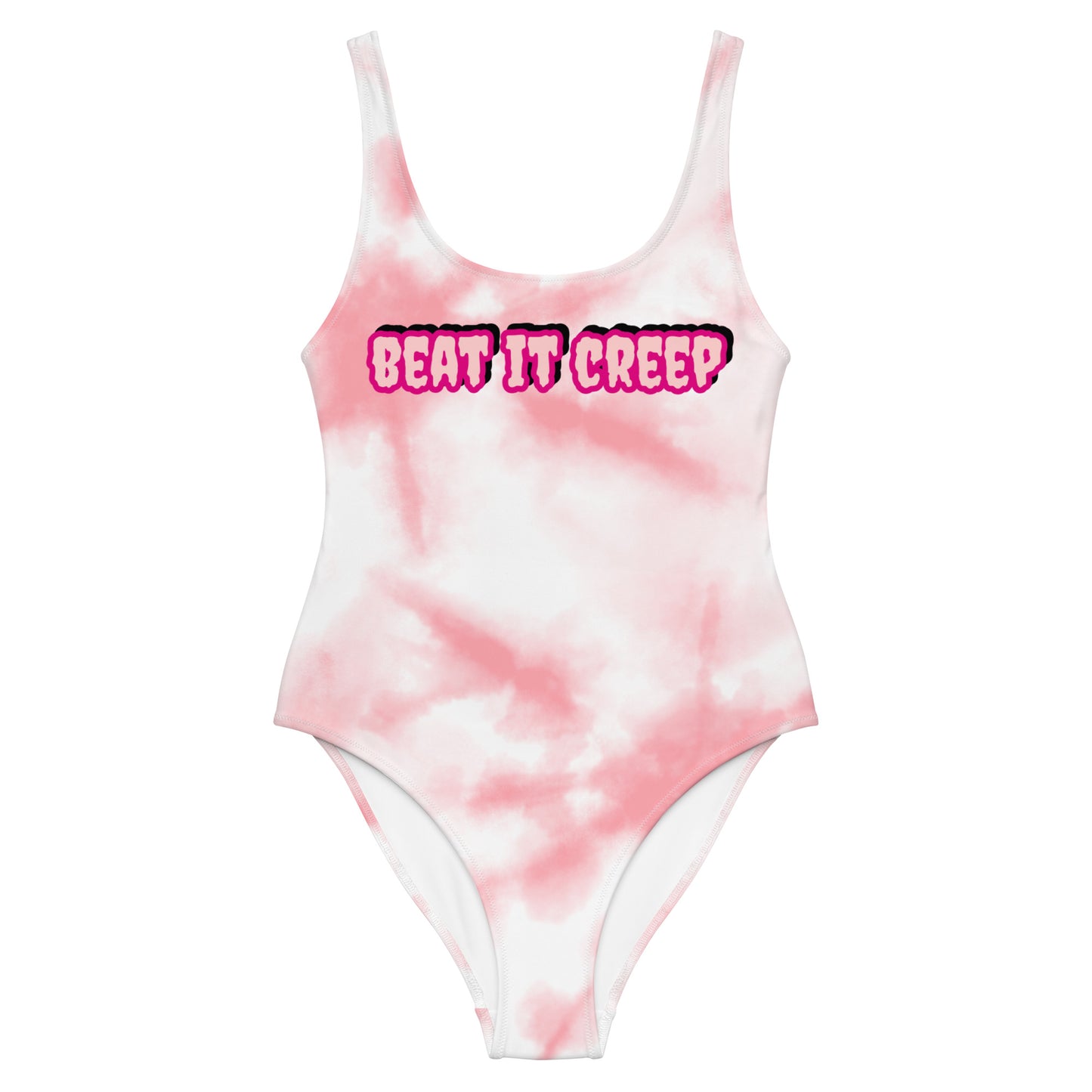 Wanda Woodward "beat it creep" one-piece swimsuit front Poisoned Divas