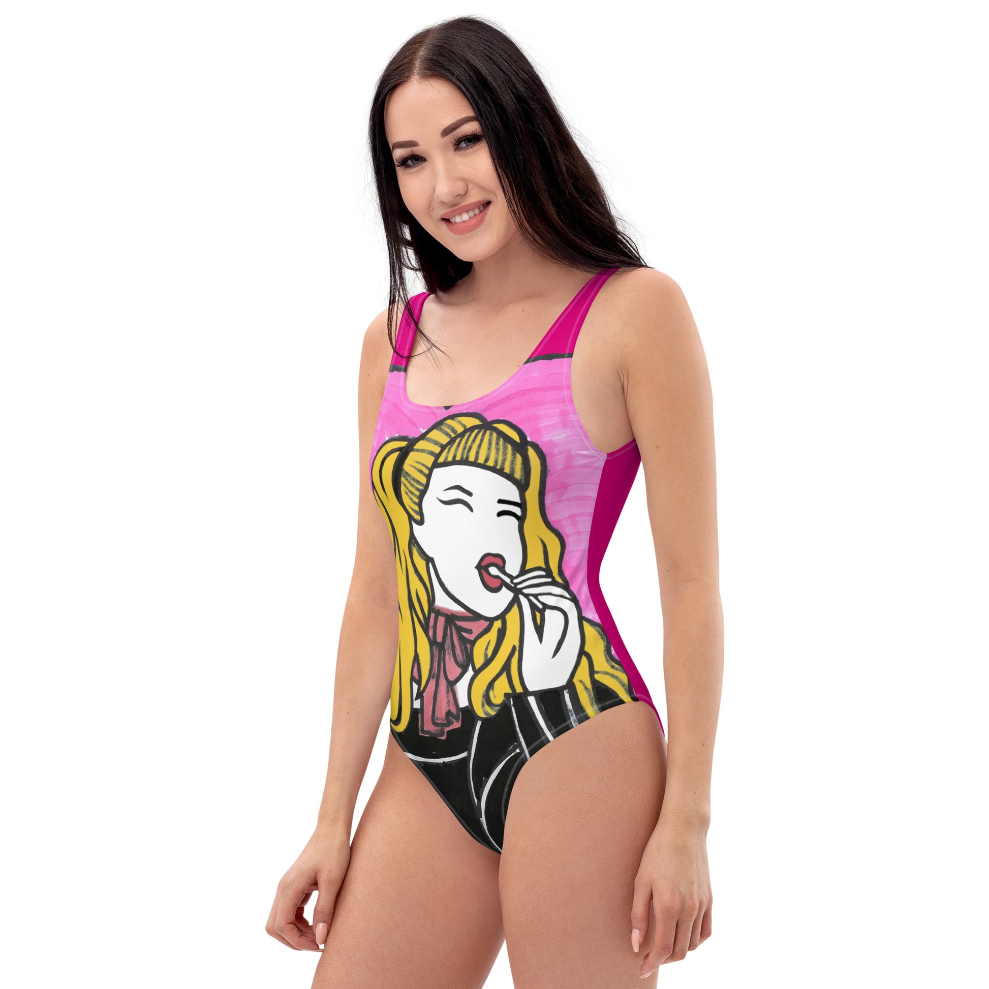 Wanda Woodward "pink lollipop" one-piece swimsuit 2 Poisoned Divas