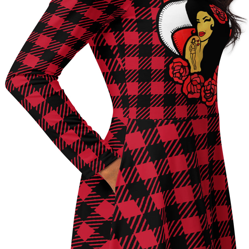 Amy Winehouse 'Addicted' red dress L Amy Winehouse 'Addicted' red dress L
