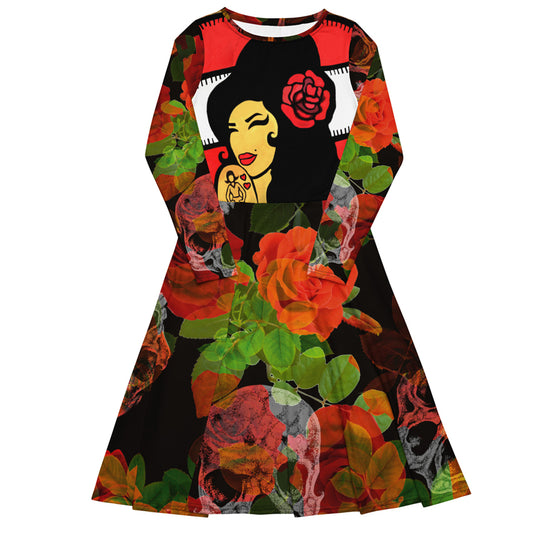 amy winehouse you know i'm no good rose long dress front 2