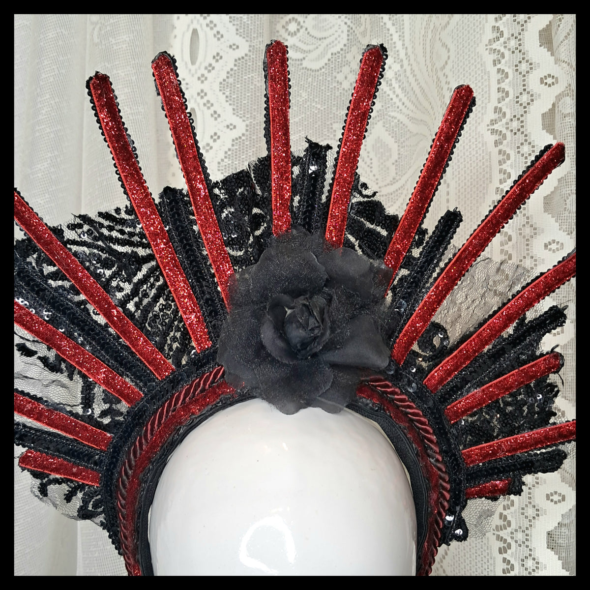 BLACK ROSE TIARA