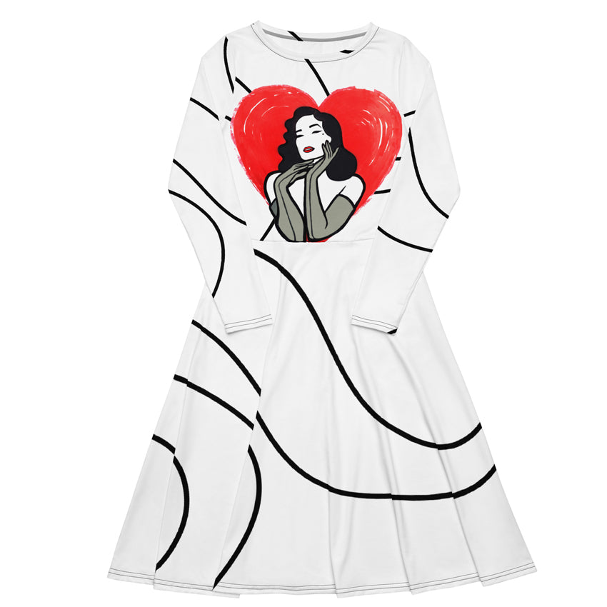 dita von teese long white dress front 2