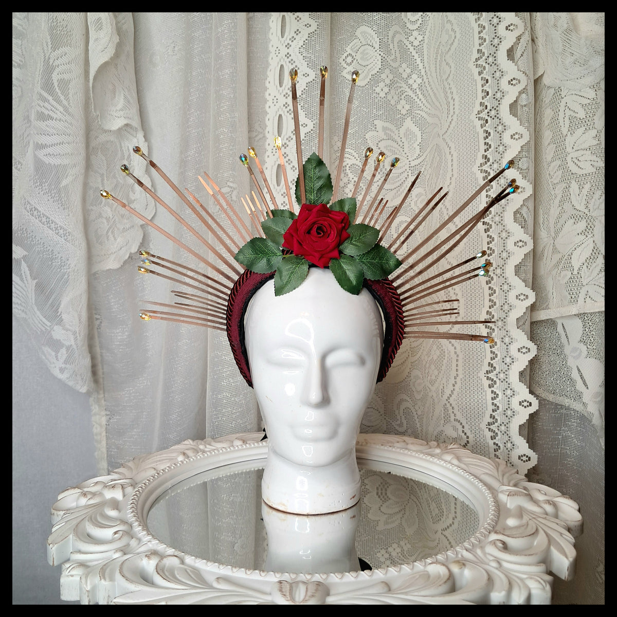 RED ROSE TIARA