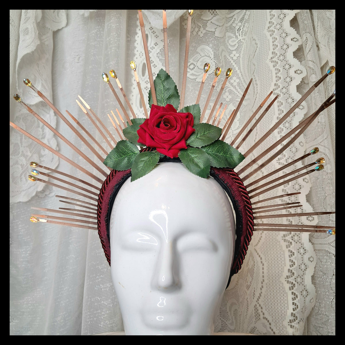 RED ROSE TIARA
