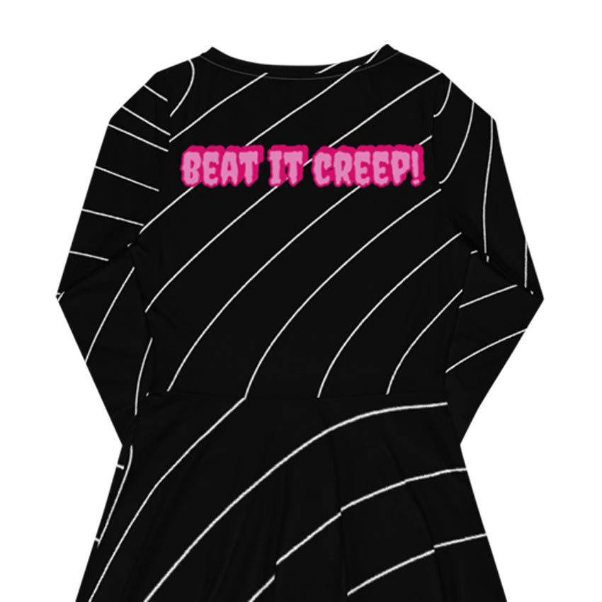 wanda woodward long black dress beat it creep back