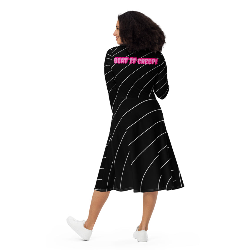 wanda woodward long black dress beat it creep back